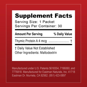 Thymic Protein a Powder Packets (4 Mcg TPA) – Immune System Support Supplement - All Natural, Non-Gmo Formula - 30 Packets