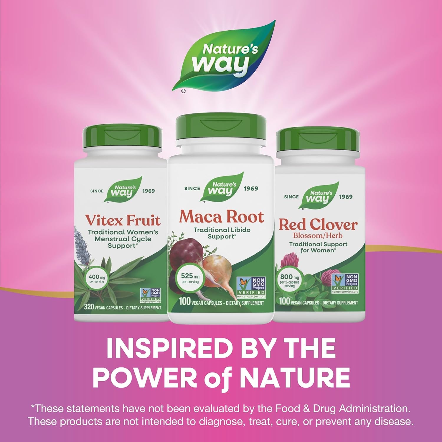 Nature'S Way Maca Root, Traditional Libido Support*, 525 Mg per Serving, Non-Gmo Project Verified, 100 Vegan Capsules (Packaging May Vary)