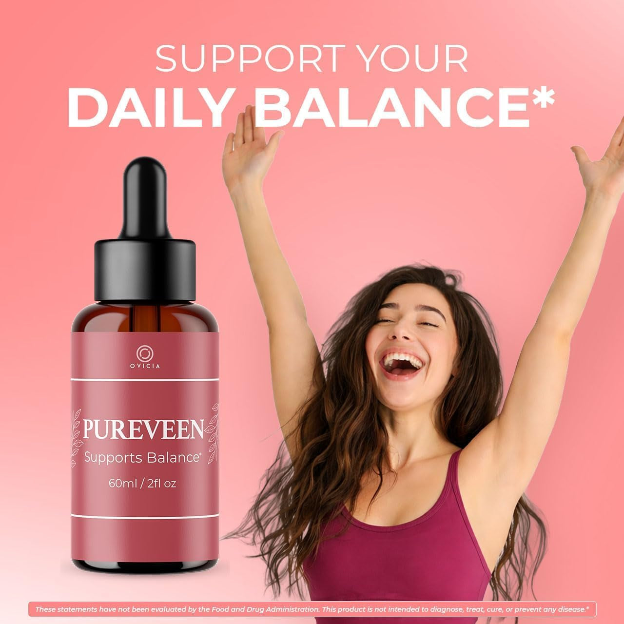 Pureveen Drops – Pureveen Liquid Support Drops Advanced Formula All Natural Ingredients Daily Premium Maximum Strength, Vitamin Support for Health and General Wellness, 1 Bottle for 1 Month