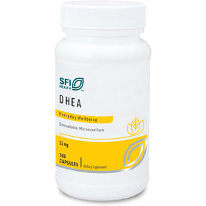 Klaire Labs SFI Health DHEA 25Mg - Dehydroepiandrosterone Derived from Wild Yam - Micronized for Superior Absorption - Soy-Free, Hypoallergenic Supplement for Men & Women (100 Capsules)