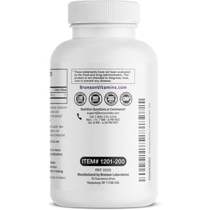 Bronson Apple Cider Vinegar 3000 MG per Serving Extra Strength - Non-Gmo, 200 Vegetarian Tablets