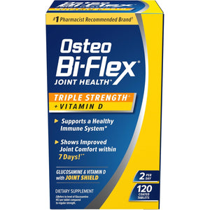 Osteo Bi-Flex Triple Strength Glucosamine Chondroitin Supplement with Vitamin D, Improve Joint Function, Support Bone Health, 120 Coated Tablets