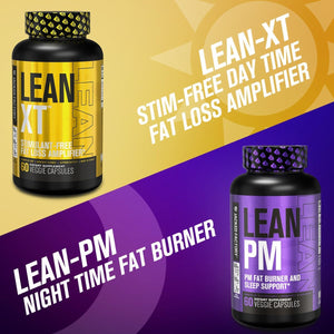 Jacked Factory Lean-Xt Caffeine Free Fat Burner - Non Stim Weight Loss Supplement, Appetite Suppressant & Metabolism Booster | Acetyl L-Carnitine, Green Tea Extract, Forskolin - 60 Natural Diet Pills