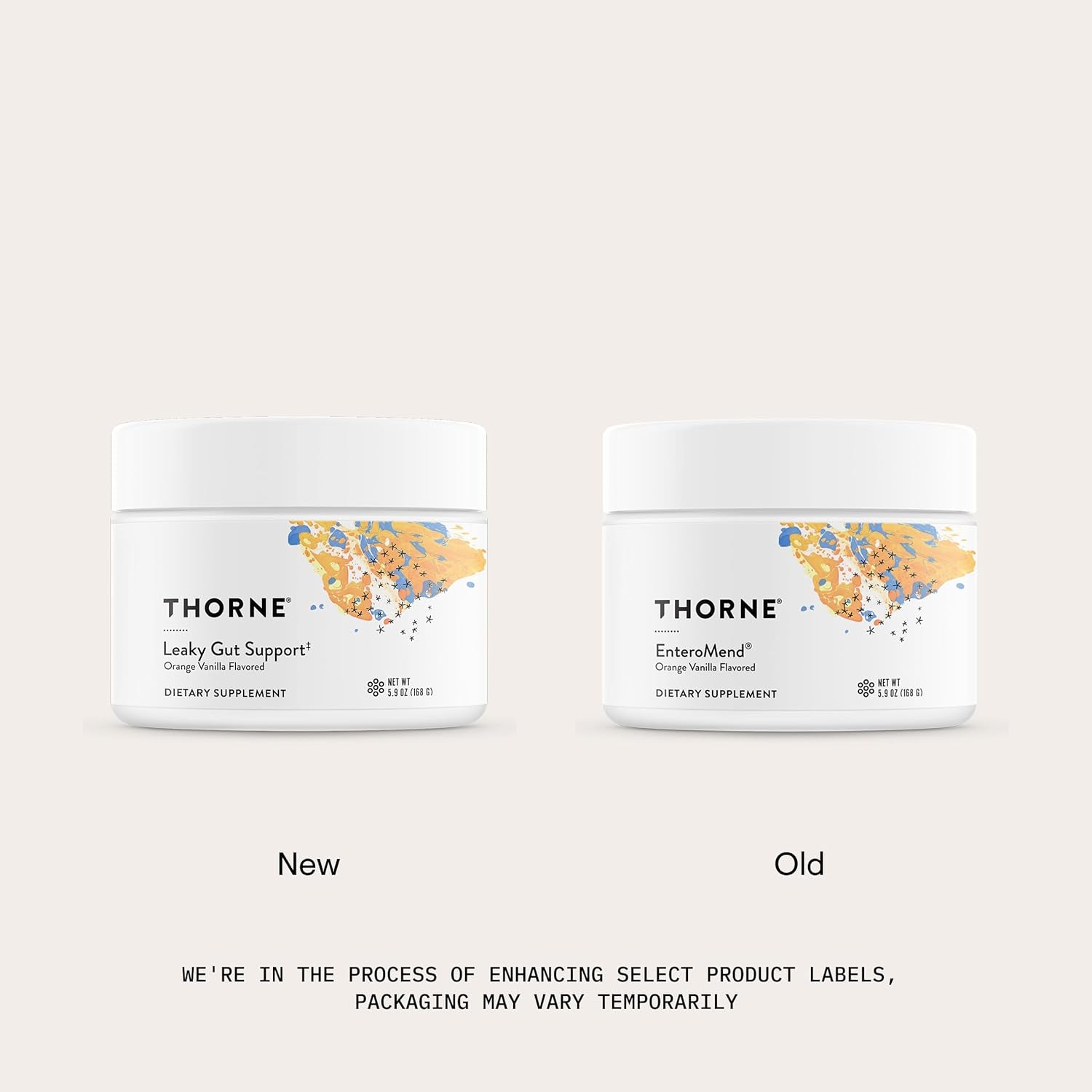 THORNE - Leaky Gut Support (Formerly Enteromend) - Gut Health Supplement - Supports Optimal Digestive Function & Bowel Regularity* - NSF Certified for Sport - Orange Vanilla Flavor - 30 Servings