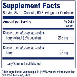 Vitanica, Chaste Tree Berry, Vitex Extract Plus, Vegan, 60 Capsules