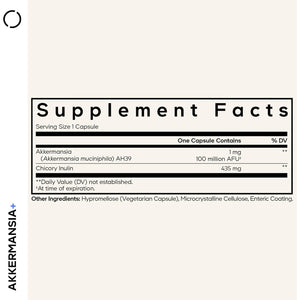 Codeage Akkermansia Muciniphila Probiotic Supplement - 3-Month Supply of Akkermansia & Chicory Inulin - Daily Synbiotic Probiotic Chicory Root - 100 Million Afus - Gluten-Free - 90 Capsules