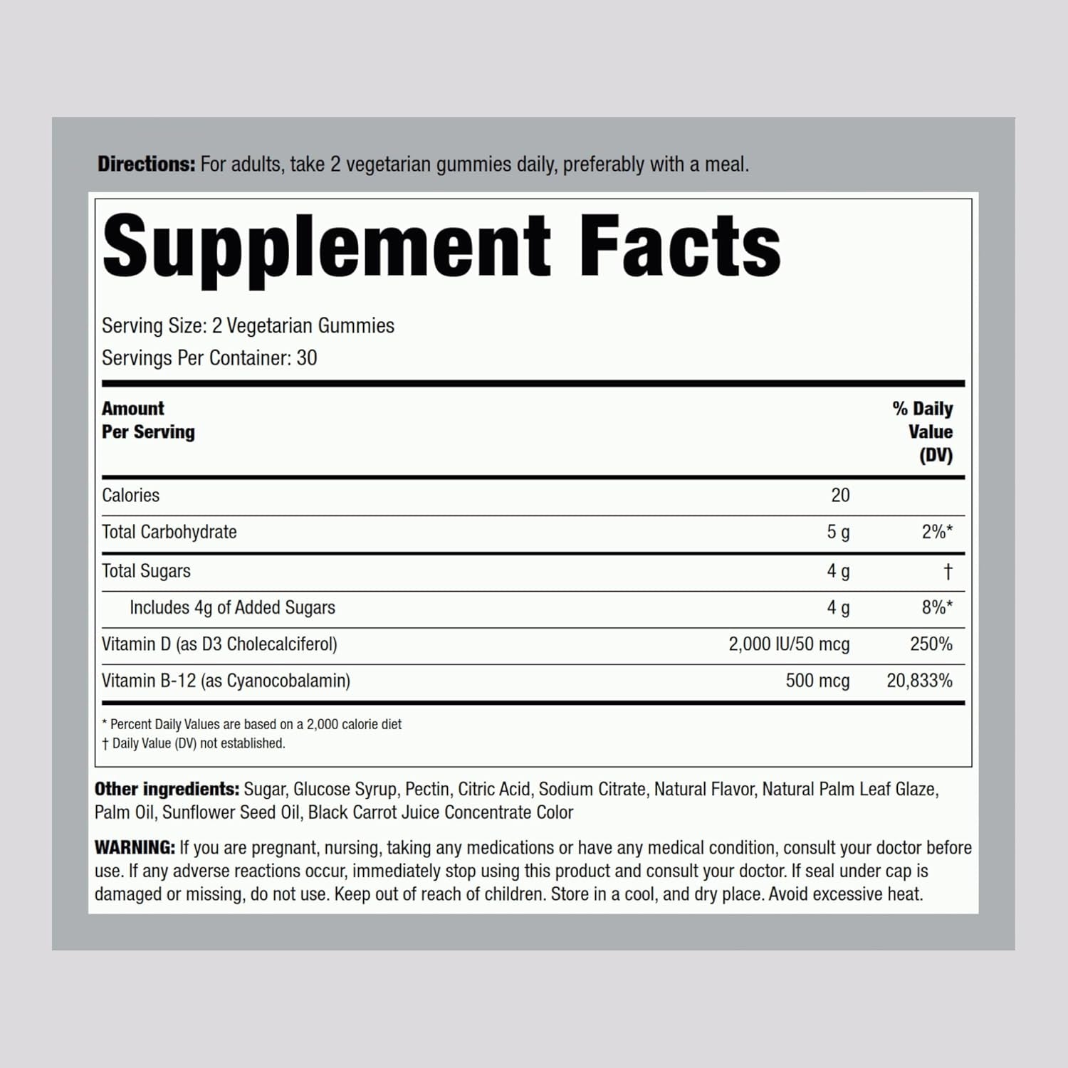 Piping Rock Vitamin D3 and B12 Gummies | 60 Count | Supplement for Women and Men | High Potency | Strawberry Flavor | Vegetarian, Non-Gmo, Gluten Free