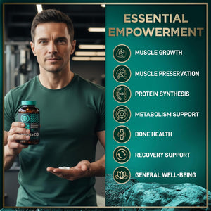 WILD FUEL 3,000Mg HMB Supplement plus Vitamin D3 - Muscle Growth, Strength, Fast Workout Recovery HMB Supplements for Men and Women - Calcium Beta-Hydroxy Beta-Methylbutyrate - 180 Capsules