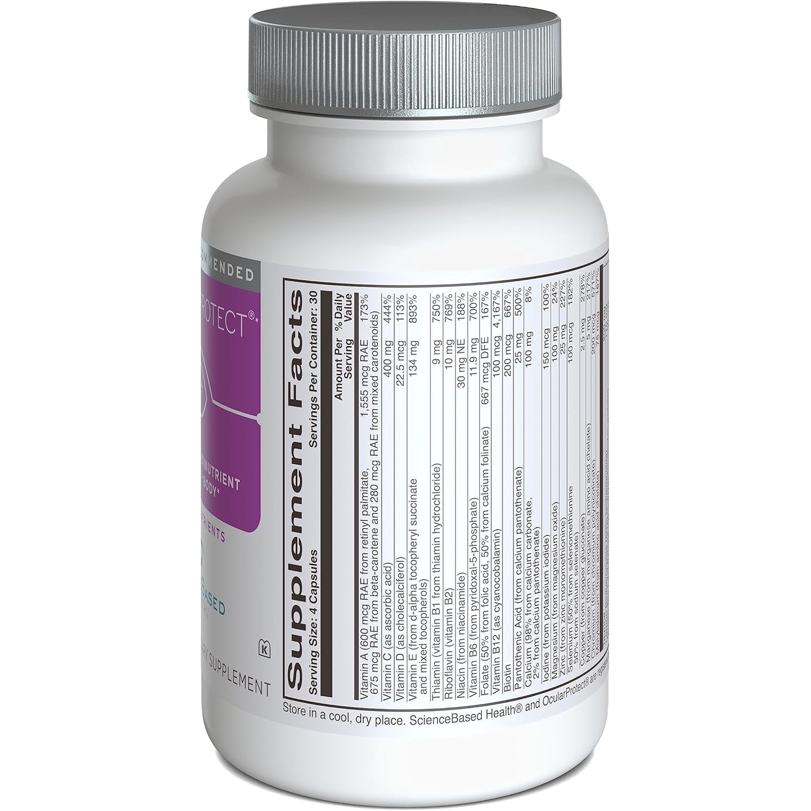 Sciencebased Health Ocularprotect – Daily Multivitamin with Advanced Eye Health Support – 40+ Key Nutrients with Lutein, Zeaxanthin, Turmeric & Quercetin – Immune & Antioxidant Support