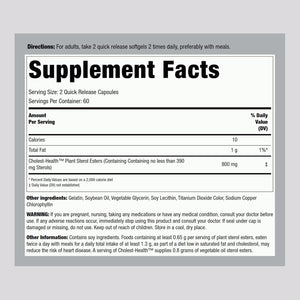 Piping Rock Cholesterol Health Supplement | 120 Softgels | Plant Sterols Formula | Non-Gmo, Gluten Free