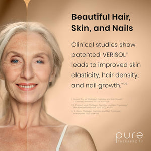 Pure Therapro Rx Triactive Collagen Plus, Collagen Powder for Hair, Skin, Nails, Bones & Joints, Hydrolyzed Collagen Powder W/Patented Peptides, Multi Collagen Protein Powder (Unflavored)