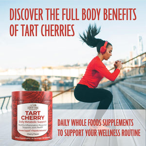 Country Farms Tart Cherry Gummies, Dialy Metabolic Support, Supports Bone Health, Packed with Potent Antioxidants, Cherry Flavor, 60 Gummies