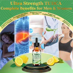 Pure TUDCA Bile Salts Liquid Drops 1200Mg (Tauroursodeoxycholic Acid) Premium Liver Support, Bile Flow & Gallbladder Cleanse Supplement丨High Absorption Liquid | Non-Gmo | 3Rd Party Tested | 2 Fl Oz