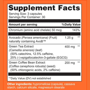 Metavo Advanced Weight Support Natural Diet Supplements with Essential Nutrients for Promoting Wellness, Enriched with Avocados, Green Tea, Chromium & Green Coffee, 90 Easy-To-Swallow Capsules