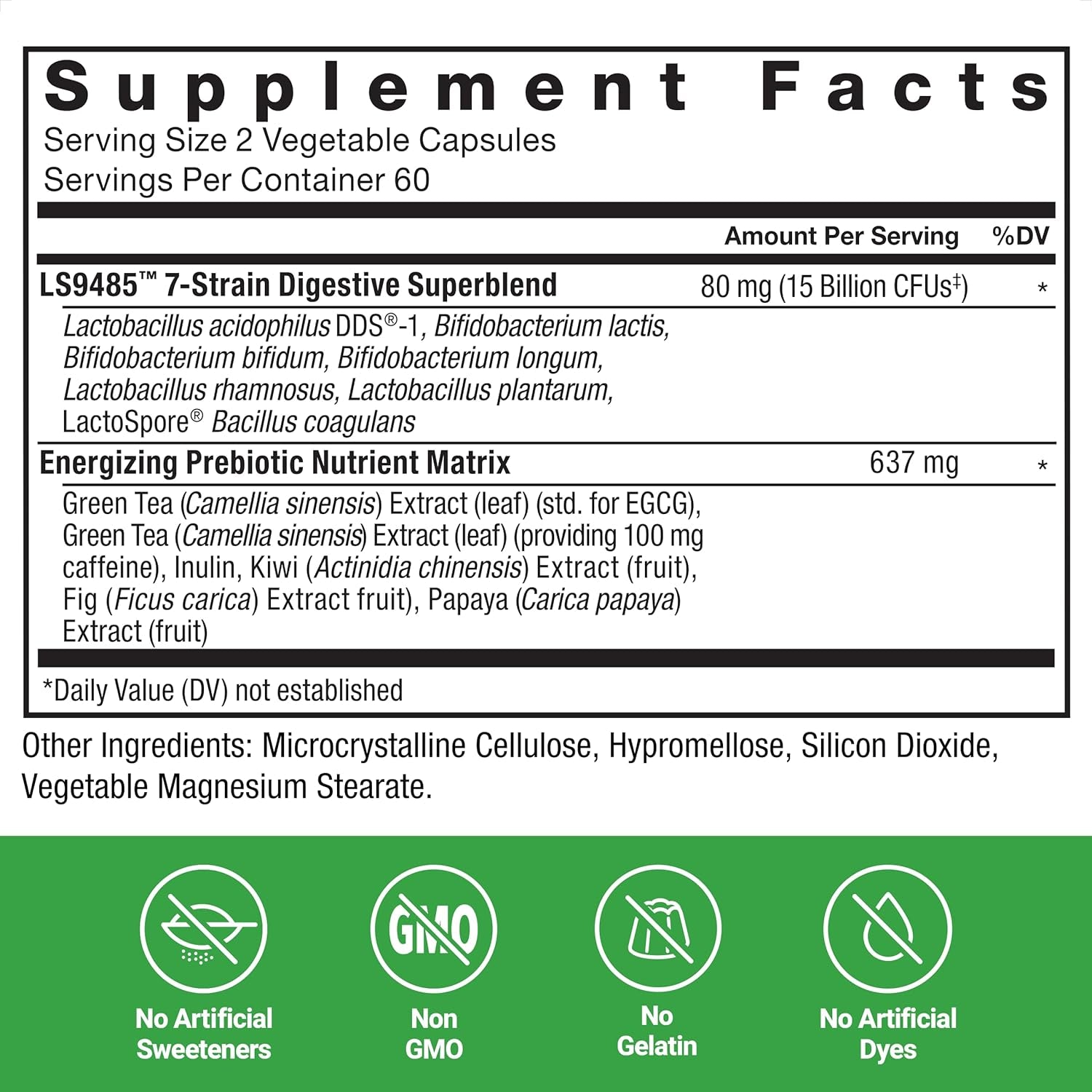 Force Factor Probioslim Extra Strength Probiotics for Women and Men with 30 Billion Cfus of Probiotics for Digestive Health, Bloating Relief, and Gut Health, with Prebiotic Fiber, 120 Capsules