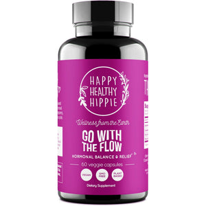 Happy Healthy Hippie Hormone Balance for Women — PMS Support & PMDD, Mood, Cycle Regularity — Chasteberry Supplements with Maca, Dong Quai, Black Cohosh — Vegan, Non-Gmo, 60 Capsules