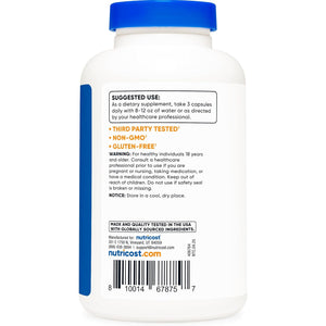 Nutricost Calcium Lactate 2,100Mg; 180 Capsules - Vegan, Non-Gmo and Gluten Free, 60 Servings
