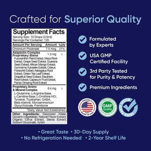 Biosource Labs Complex Diet Drops – Best Natural Drops for Men and Women (1 Bottle, 2 Fl Oz) - 30 Day Supply