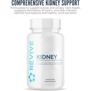 Revive MD Kidney Support Supplement for Men & Women – Kidney Cleanse & Detox Capsules for Overall Health & Function – Vegan-Friendly, Gluten-Free & Soy-Free (135 Vegetarian Capsules, 45 Servings)