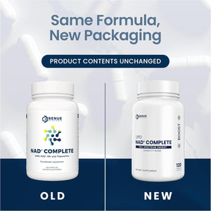Renue by Science NAD+ Complete | 120 Liposomal NAD Supplement Capsules with NMN, NR & Trigonelline - 310Mg NMN & 160Mg NAD per Serving | Bioavailable Formula for Increased Absorption | Made in the USA