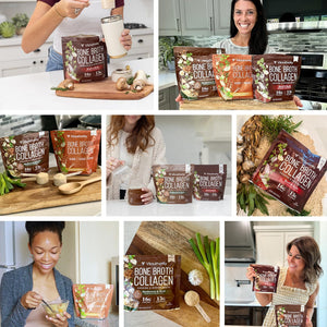 Vitauthority Bone Broth Collagen Delicious Chicken Noodle Flavored - Packed with 16G of Protein & Types I, II, III - Nourishes Skin, Hair, Nails, Joints, & Gut - Beef Bonebroth