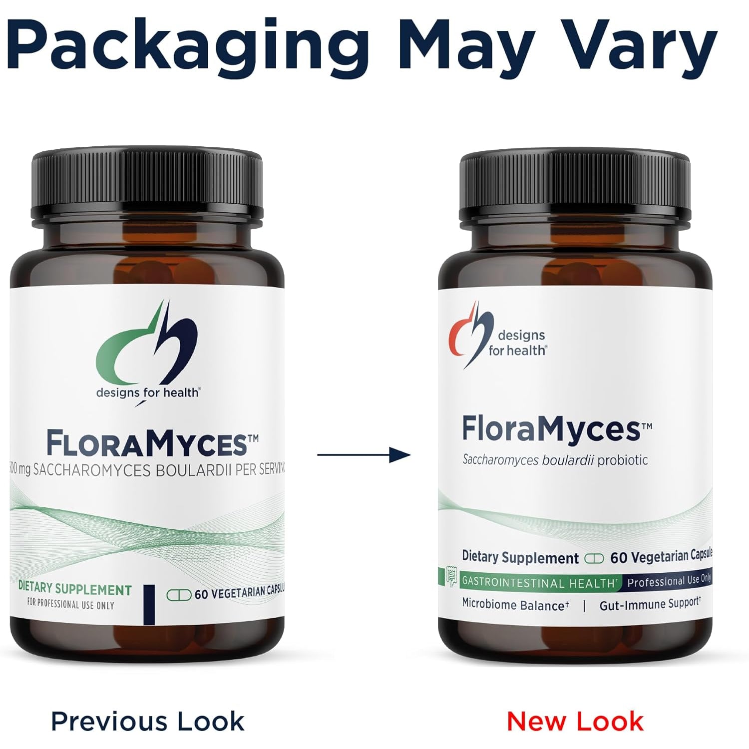 Designs for Health Floramyces 500Mg Saccharomyces Boulardii Probiotic - Gut Health Supplements - Shelf-Stable Digestive Probiotics for GI Health - Dairy-Free, Vegan Probiotic (60 Capsules)