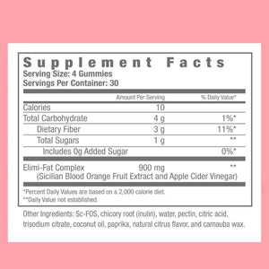 Consult Health Elimi-Fat Apple Cider Vinegar Morosil Weight Management Gummies - Supports Weight Loss- Gluten Free, Keto, Vegan - Citrus Flavor 120 Count