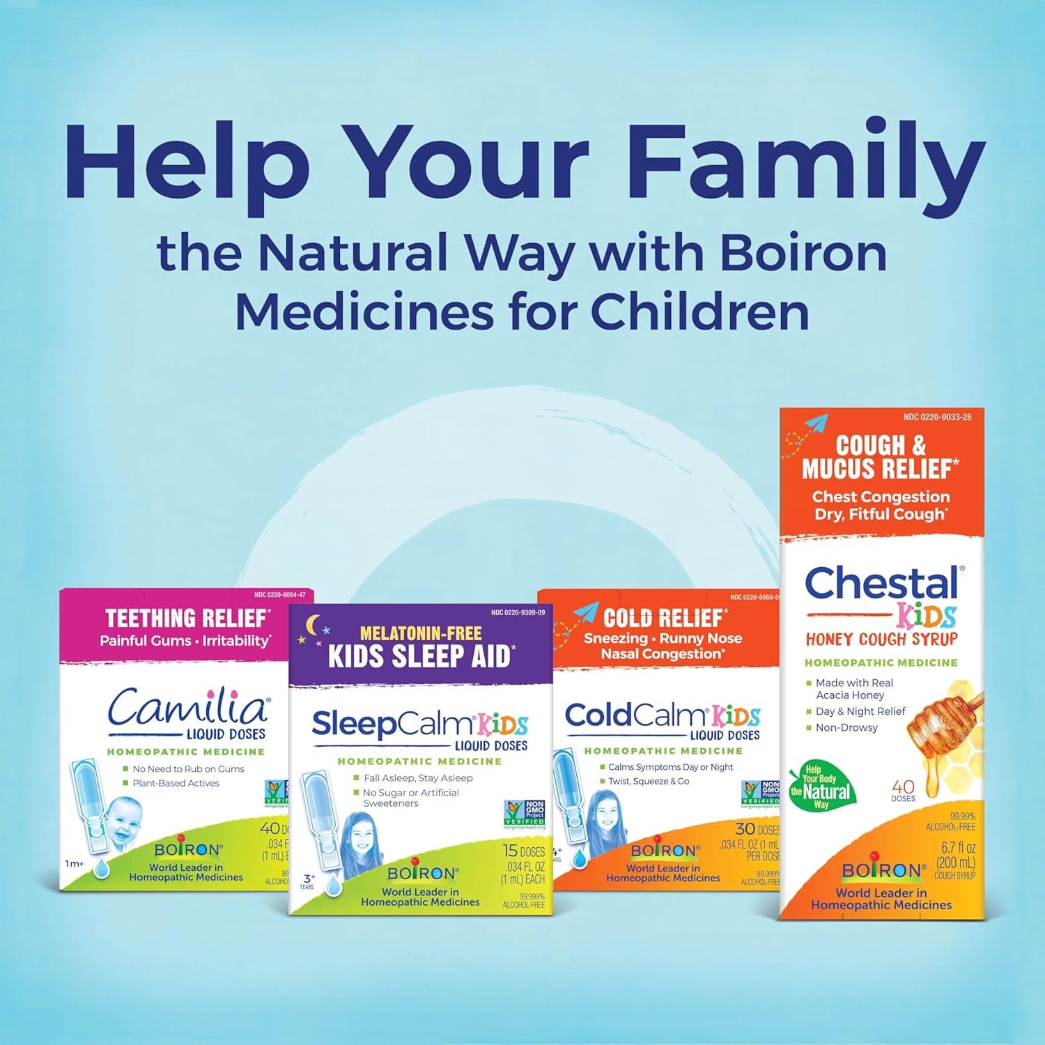 Boiron Sleepcalm Kids Liquid Doses Sleep Aid for Deep, Relaxing, Restful Nighttime Sleep - Melatonin-Free and Non Habit-Forming - 15 Count