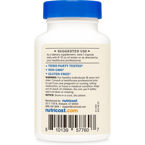 Nutricost Adrenal Glandular (350Mg) 90 Capsules - Bovine Adrenal Cortex Supplement, Gmo-Free, Gluten-Free