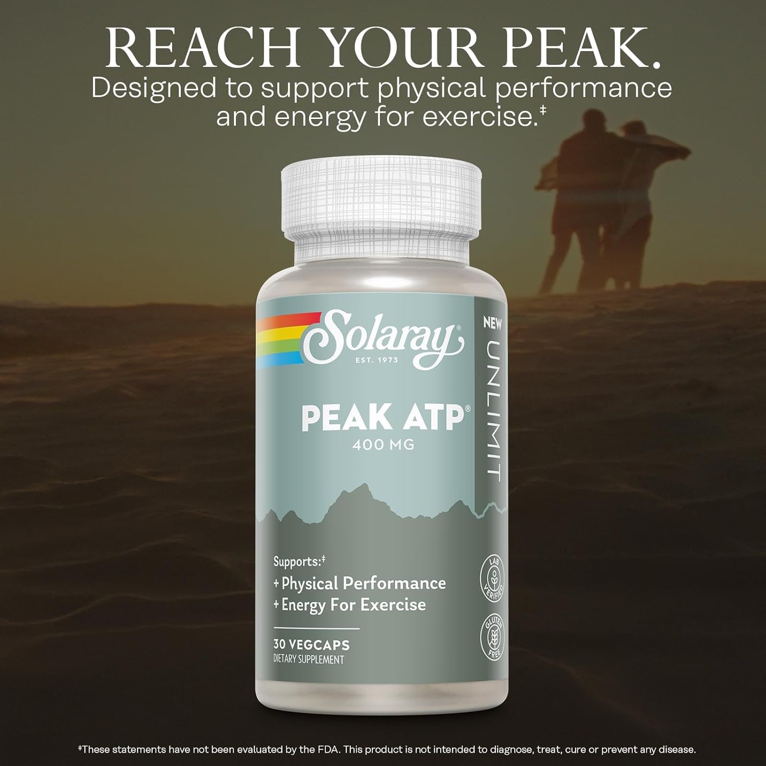 SOLARAY Peak ATP®, 400 Mg, 30 Vegcaps
