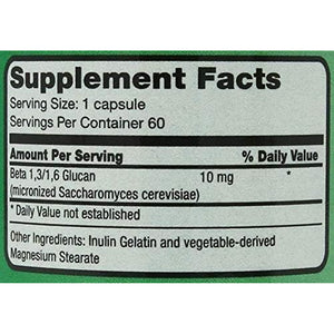 Immunition NSC 100 Beta Glucan Extra Strength - 10 Mg - 60 Capsules