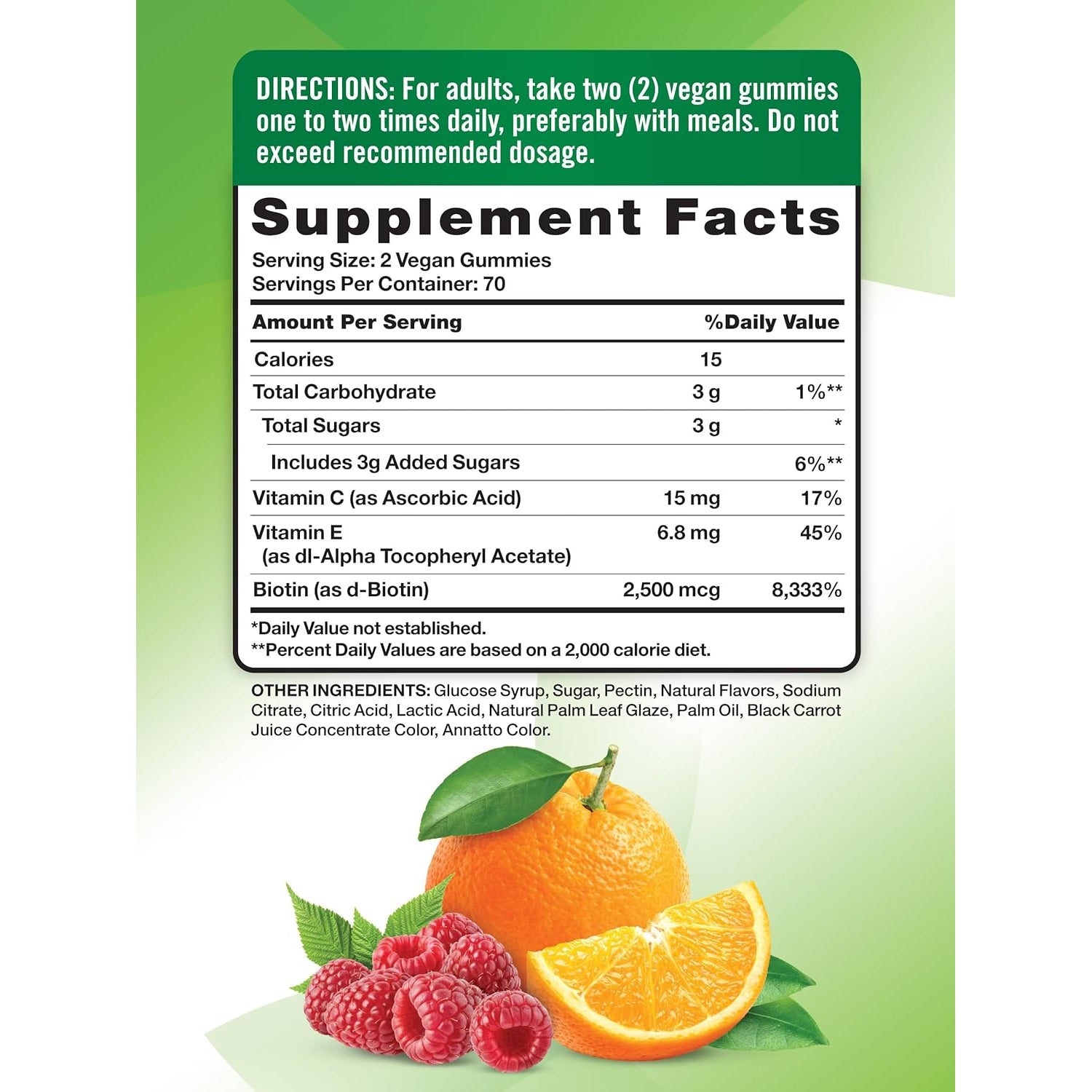 Nature'S Truth Hair Skin and Nails Gummies | 80 Count | 2500Mcg of Biotin | Vegan, Non-Gmo, Gluten Free Supplement | Vitamin for Women & Men