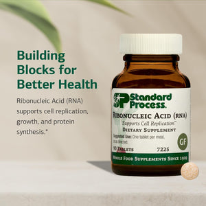 Standard Process Ribonucleic Acid RNA - Cell Development Support - Aids Protein Synthesis - Vegan, Gluten-Free, Non-Soy, & Non-Grain - 90 Tablets (90 Servings)