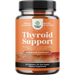 Natures Craft Herbal Thyroid Support Complex - Potent Kelp Iodine Supplement with L Tyrosine, Bladderwrack, Selenium & Ashwagandha for Hormone Balance - Mood & Energy Dietary Pills - 60 Count