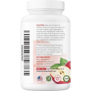 Micro Ingredients Apple Cider Vinegar Capsules | 4,800Mg per Serving, 300 Counts | 4-In-1 ACV Complex with the Mother | Ceylon Cinnamon, Cayenne Pepper & More | Immune, Digestion & Appetite Support