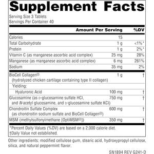 Source Naturals Hyaluronic Joint Complex with Glucosamine, Chondroitin & MSM Extra Strength - 120 Tablets