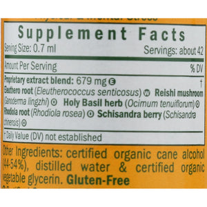 Herb Pharm Stress Manager: Adaptogenic Stress Support Tincture, Rhodiola Rosea, Holy Basil Extract, Reishi Mushroom Extract, Adrenal Function Support, Optimal Energy, Vegan, Non-Gmo, 1 Oz*