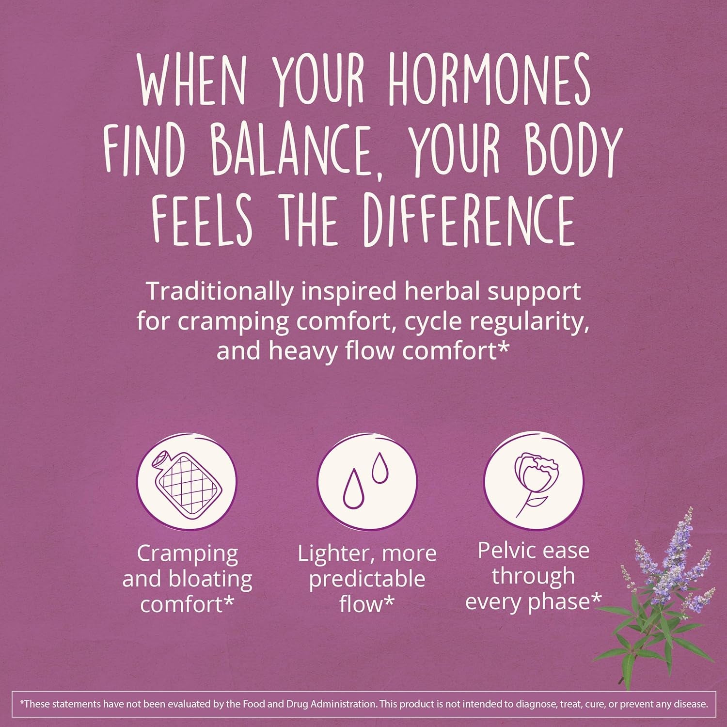 Happy Healthy Hippie Hormone Balance for Women — PMS Support & PMDD, Mood, Cycle Regularity — Chasteberry Supplements with Maca, Dong Quai, Black Cohosh — Vegan, Non-Gmo, 60 Capsules