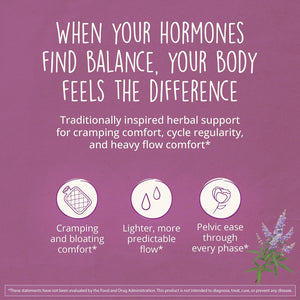 Happy Healthy Hippie Hormone Balance for Women — PMS Support & PMDD, Mood, Cycle Regularity — Chasteberry Supplements with Maca, Dong Quai, Black Cohosh — Vegan, Non-Gmo, 60 Capsules