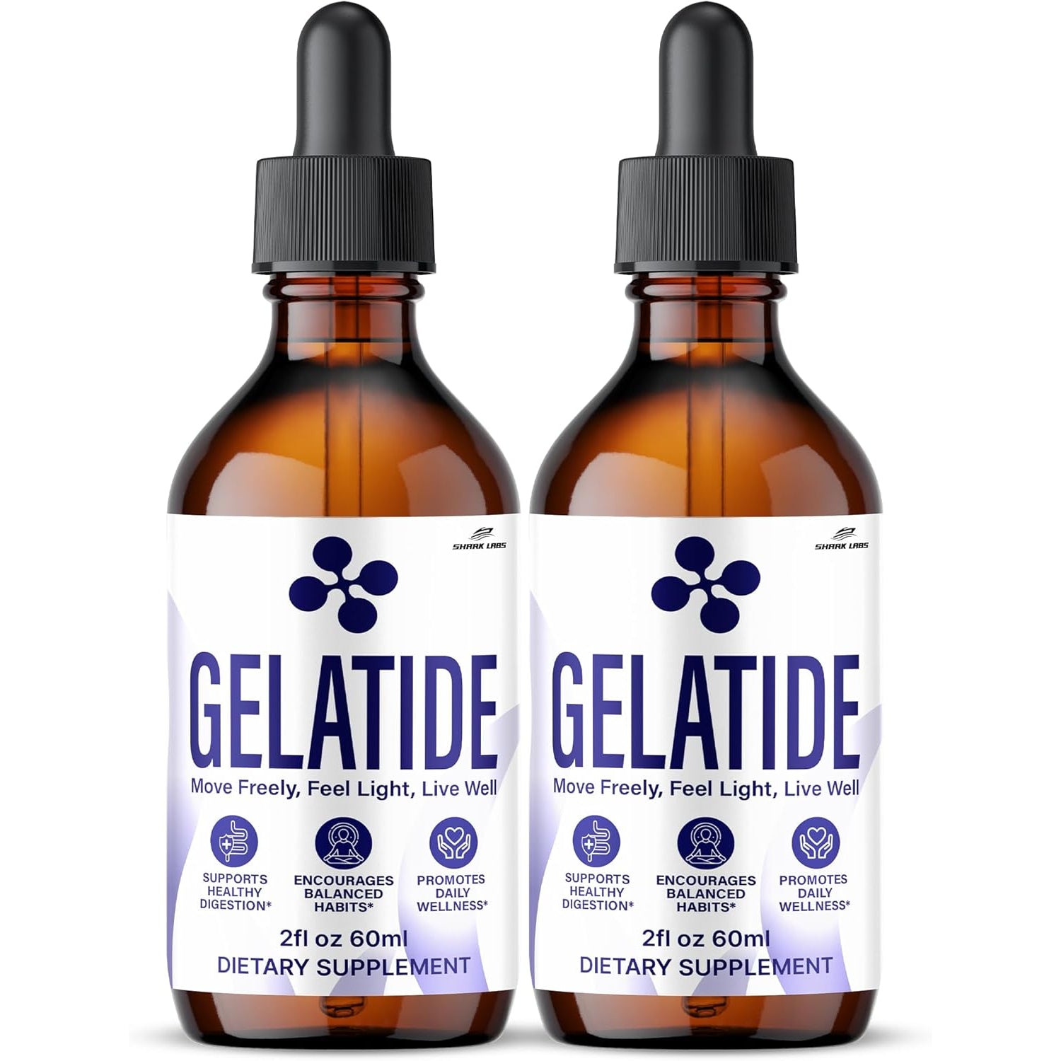 Gelatide Drops, Maximum Potency Supplement, Gela Tide Liquid Extract Advanced Premium Formula, All Natural for Men and Women 60 ML (2)