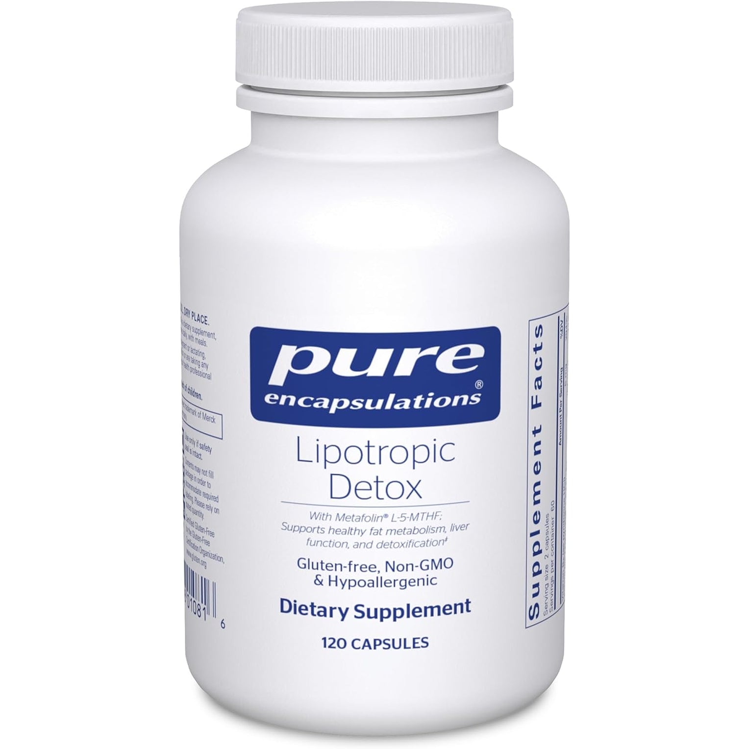 Pure Encapsulations Lipotropic Detox | Hypoallergenic Supplement Supports Liver Function and Detoxification | 120 Capsules