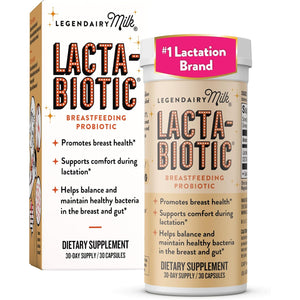 Legendairy Milk Lacta-Biotic Breastfeeding Probiotic | Lactation Supplements | Breast and Gut Health for Mom and Infant Immune Health for Baby | Daily Supplement for Healthy Lactation | 30 Count