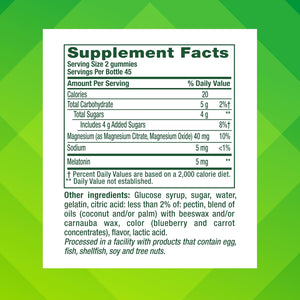 Vitafusion Melatonin Gummies | 5Mg | 90 Count | Gummy with Magnesium for Adults | Berry Flavor | Gluten and Dairy-Free Supplement
