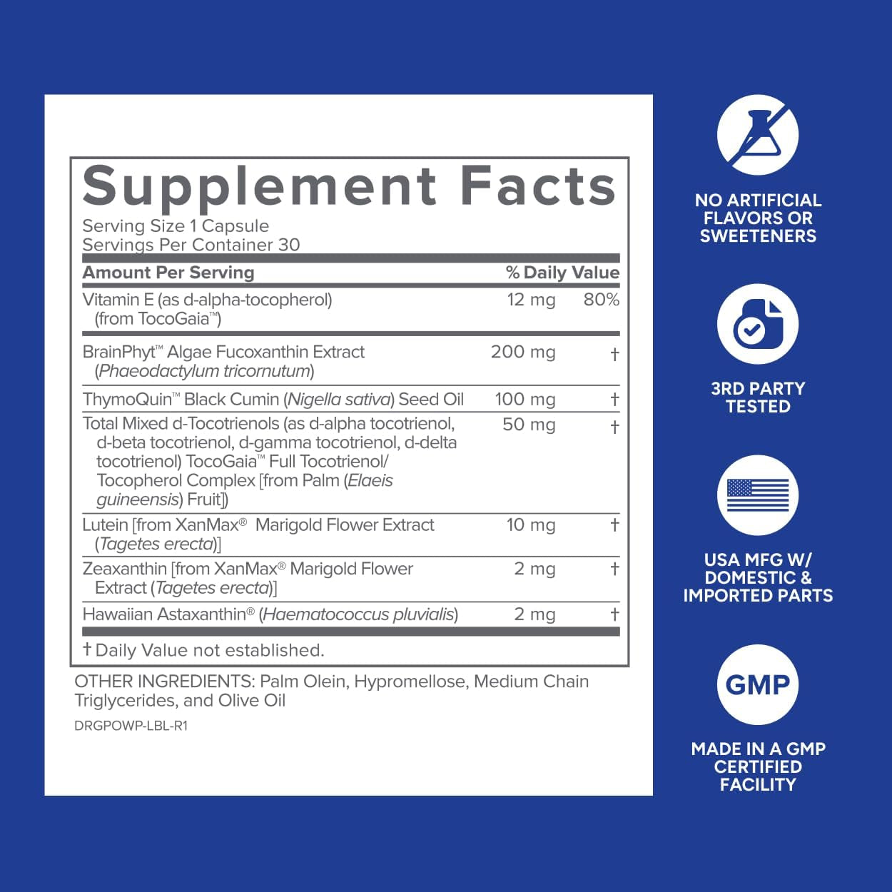 Gundry MD Power Phenols Brain Health Supplement for Cognition, Focus, Motivation, Productivity, and Energy - (30 Servings)