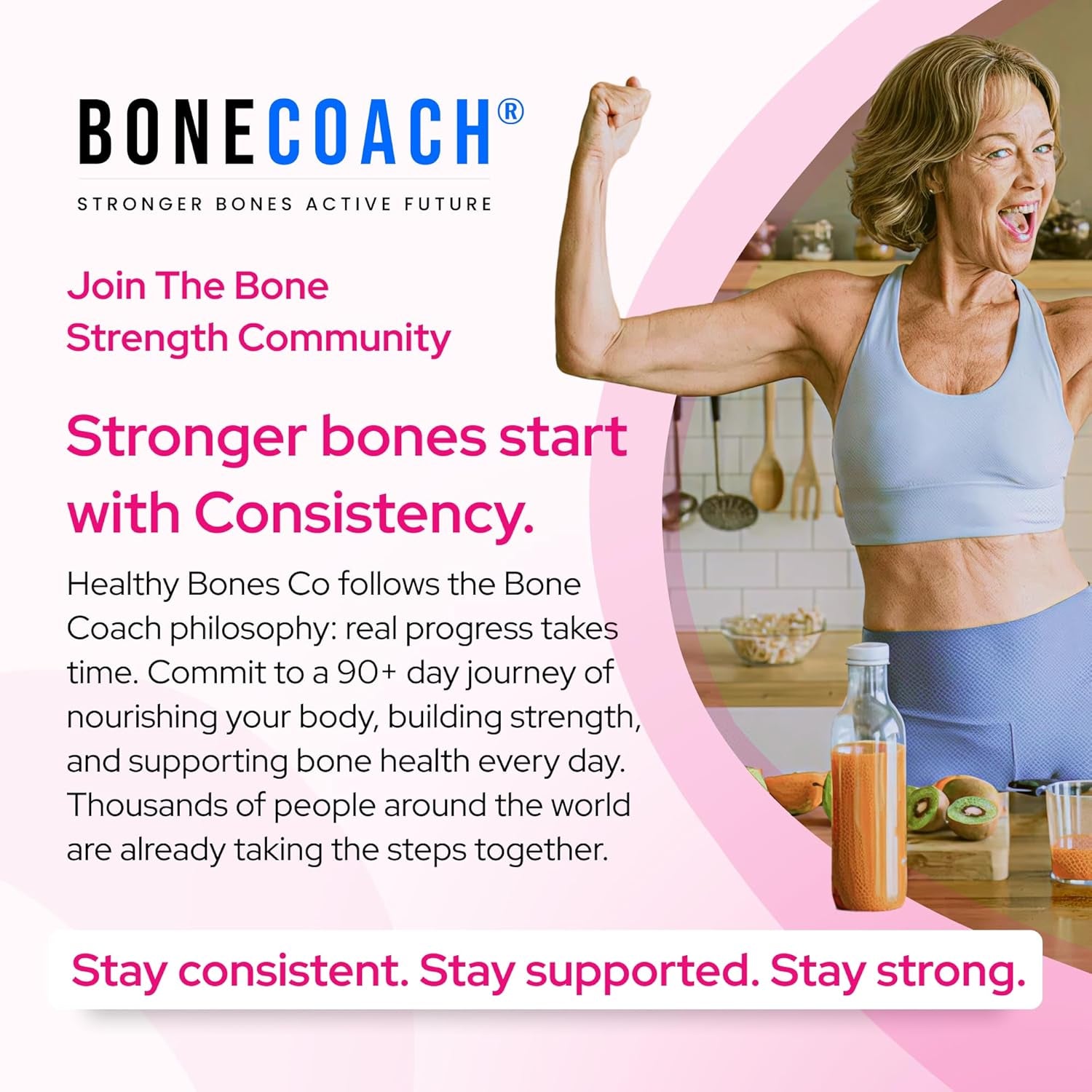 FORTIBONE® Premium Bone Health Collagen Peptides W/Fortigel®, VERISOL®, TENDOFORTE® | Clinically-Supported for Bones Joints Skin Hair Nails | Hydrolyzed Collagen Anti-Aging Formula | 30 Servings