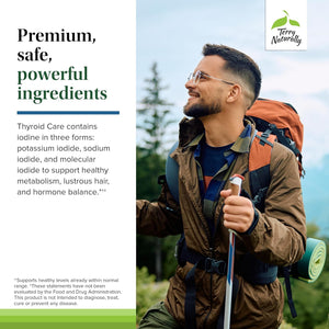Terry Naturally Thyroid Care - Immune Health & Energy Support Formula - Nutritional Supplement with Iodine for Thyroid Health Support - Wellness Supplement with L-Tyrosine - 120 Capsules