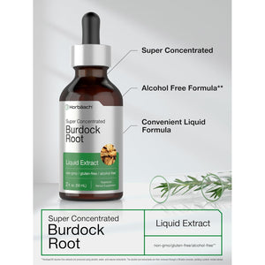 Horbäach Burdock Root Tincture | 2 Fl Oz | Super Concentrated Herb Extract | Vegetarian, Non-Gmo, Glutren Free, Alcohol Free
