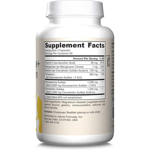 Jarrow Formulas Glucosamine + Chondroitin - 240 Capsules - Nutrient Support - Dietary Supplement for Joint Health - with Vitamin C & Manganese - 60 Servings