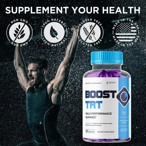 Boost TRT Gummies for Men, Official Boost TRT Male Performance Gummys with Natural Ingredients, Advanced Boosttrt Men'S Gummy Supplement with Maximum Strength Premium Vitamins (60 Gummies)