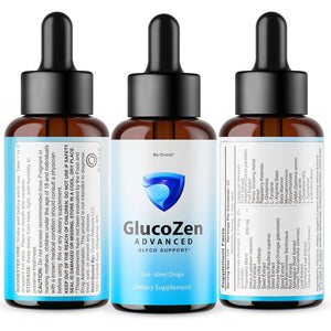 (2 Pack) Glucozen Drops - Official Glucozen Oral Liquid Drops Advanced Premium Formula Maximum Strength, All Natural Ingredients Vitamins for Overall Health & Wellness, 2 Bottles for 2 Months